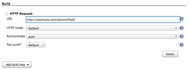 configure http request build step