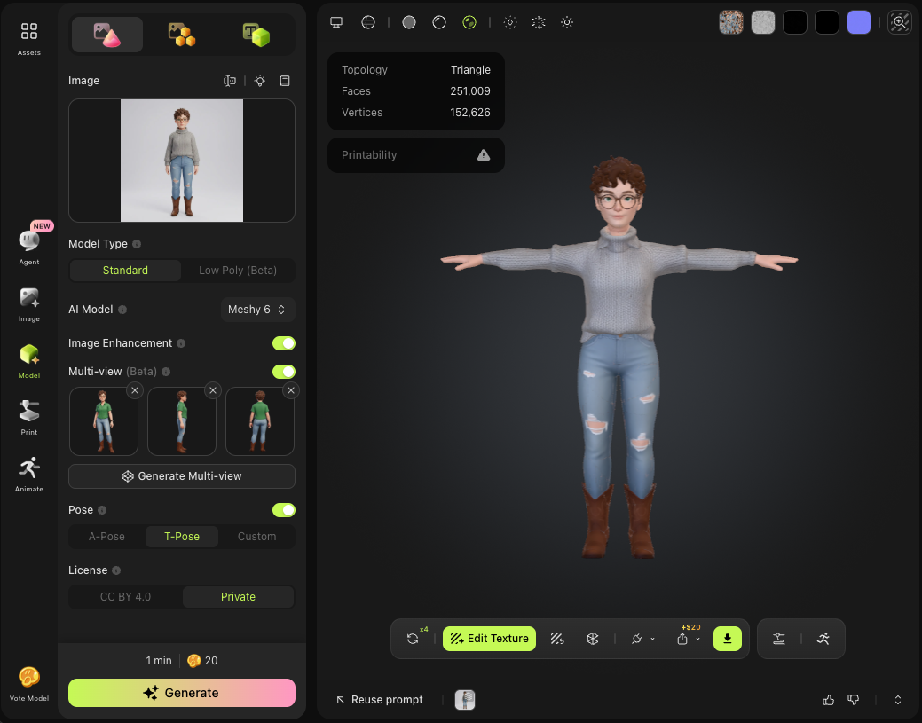 Improving T-pose attempt