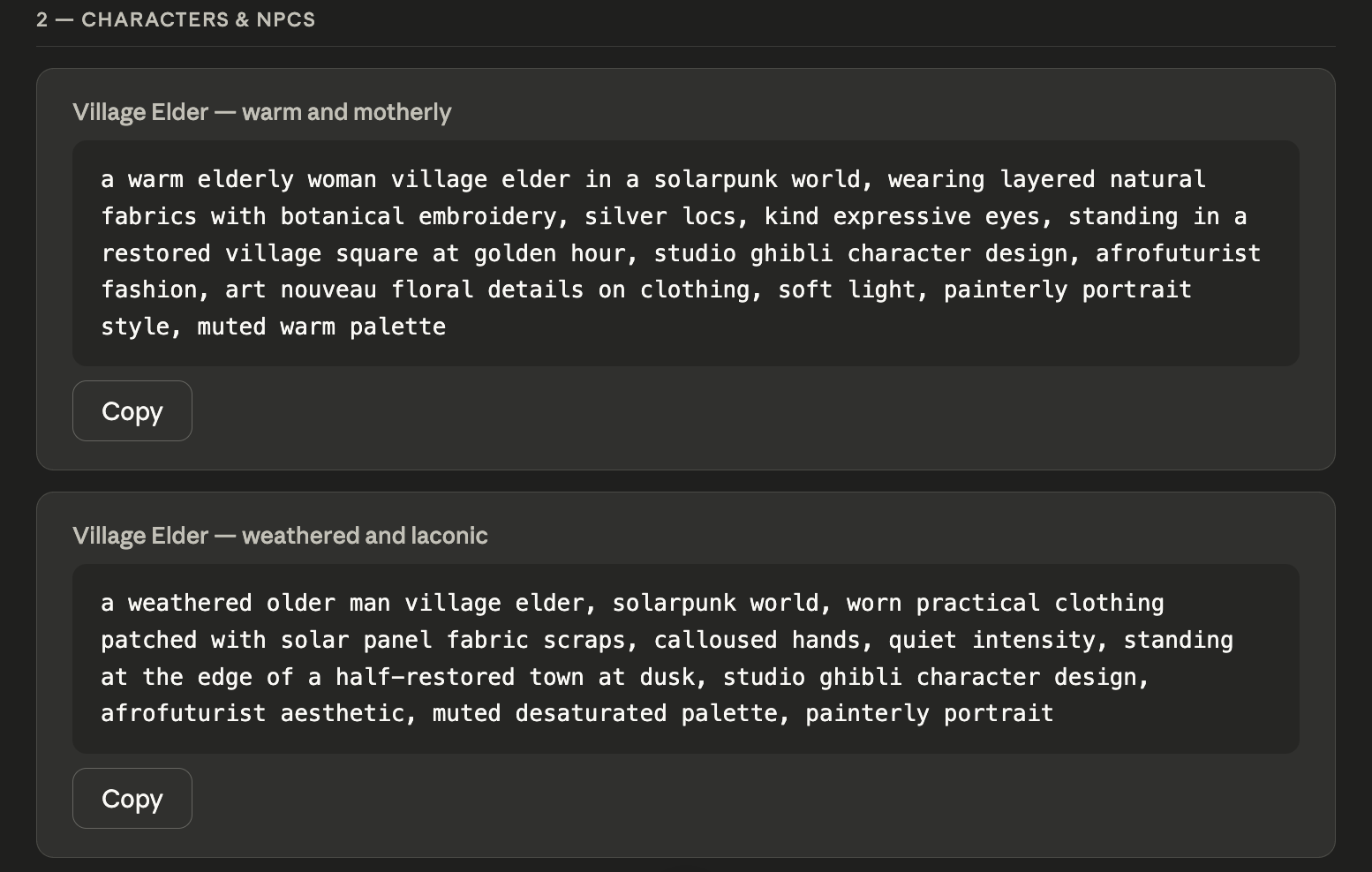Claude prompts for Midjourney