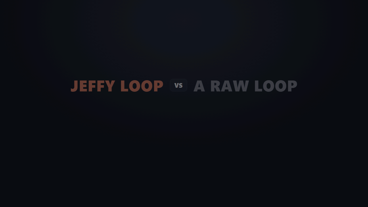 Jeffy Loop vs a raw prompt loop - the head-to-head