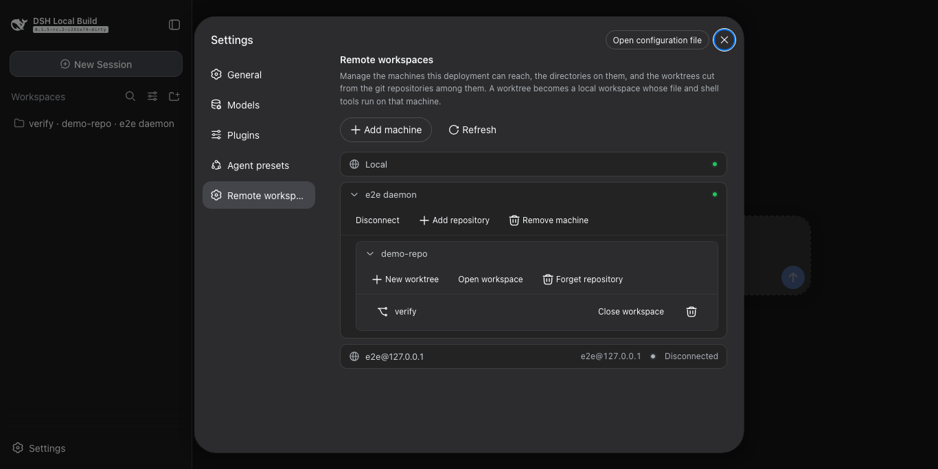 A created worktree
