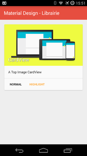 CardView with Image on the Top