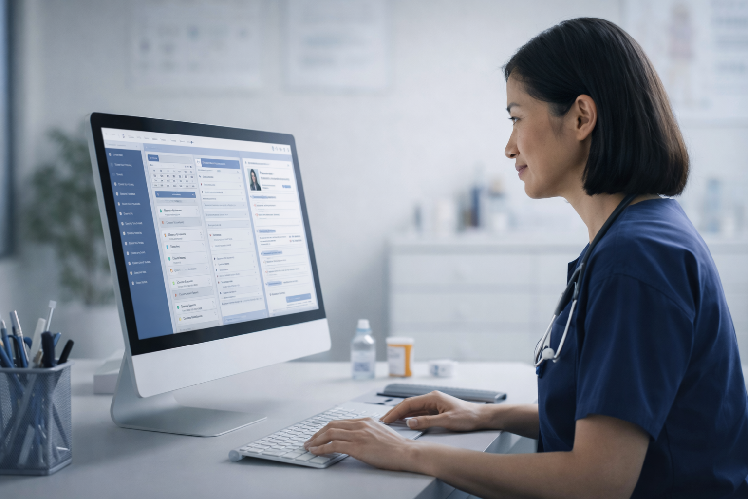 Médico con paciente