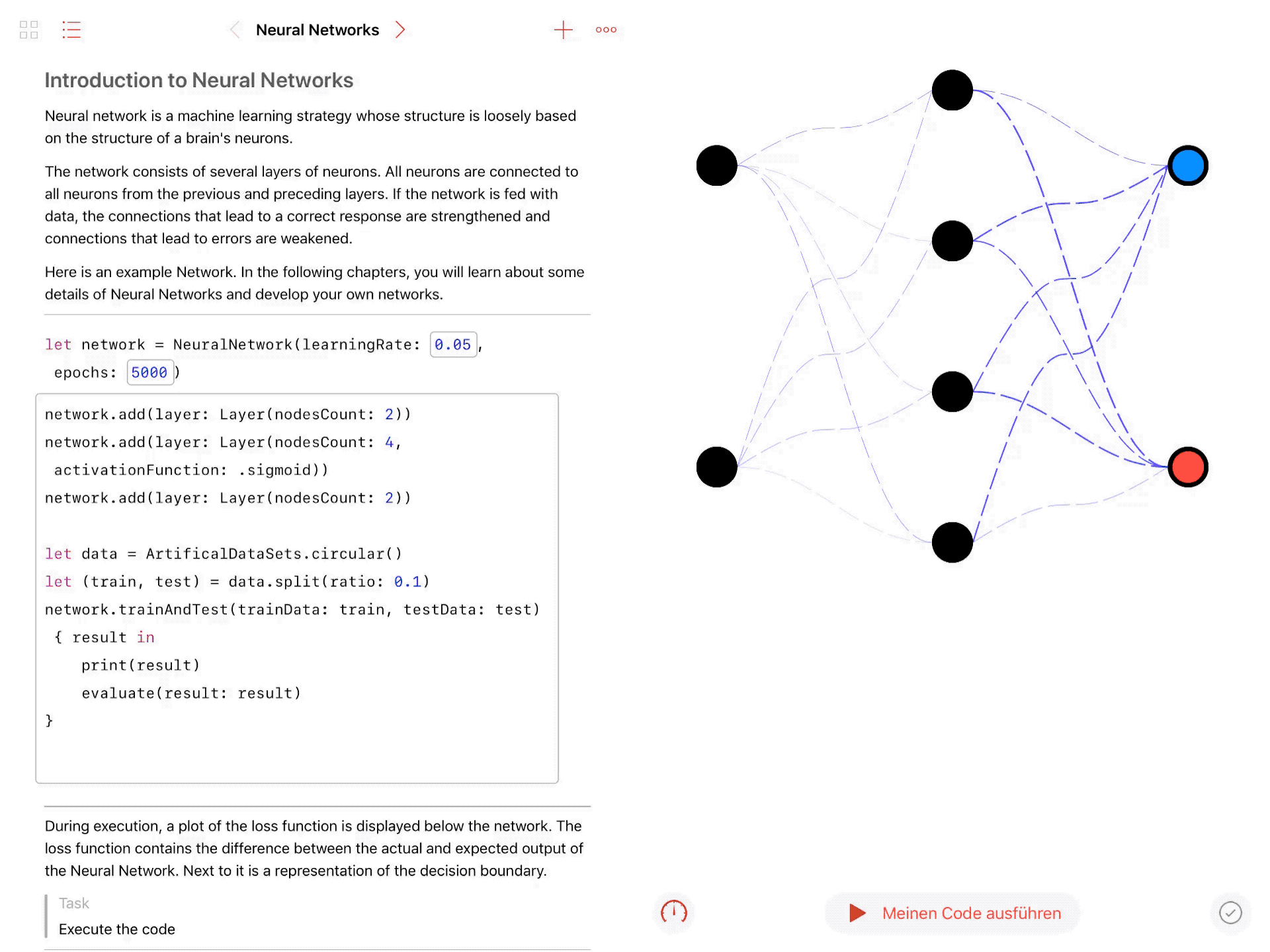 Training of a Neural Network