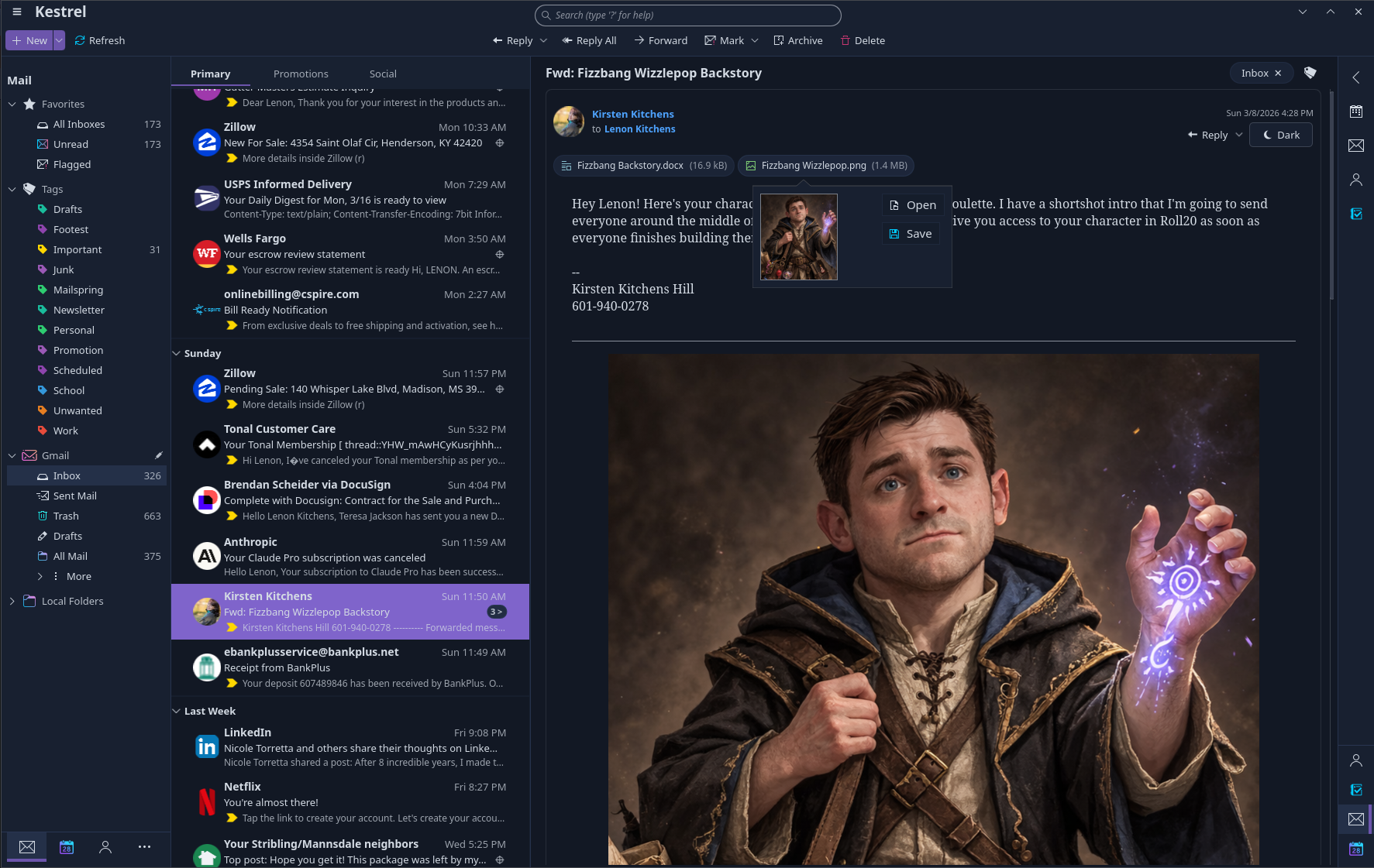 Inline images and attachments