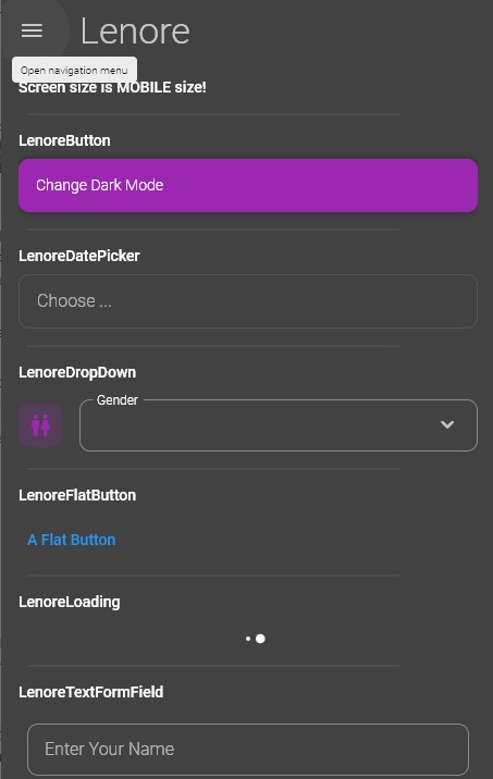 Lenore UI Screen Shot