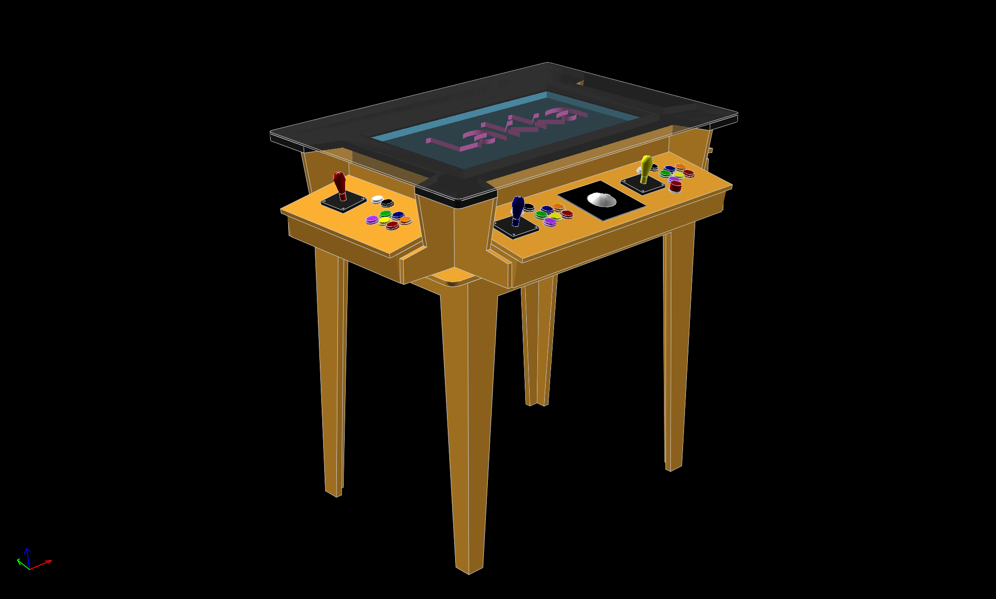 CAD image of cocktail table