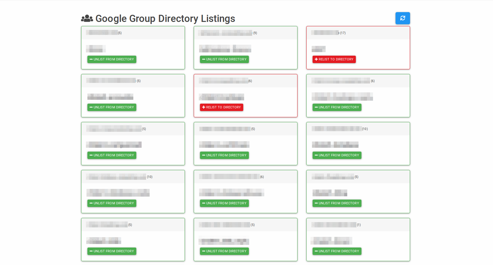Google Group Directory Unlister
