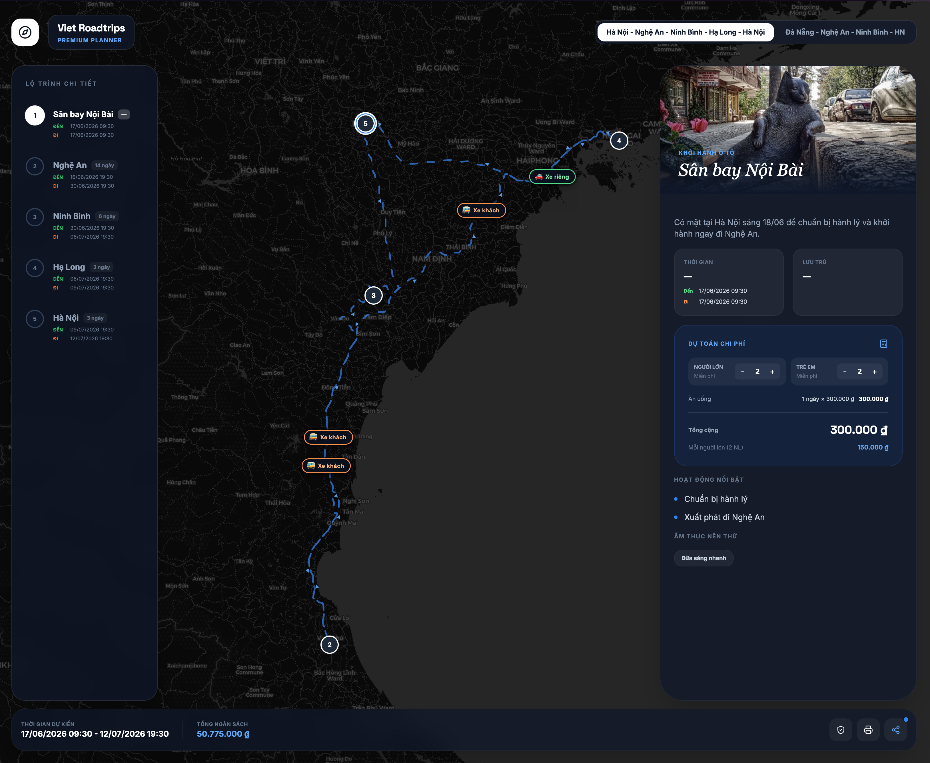 Viet RoadTrips - AI visual travel planner for Vietnam roadtrips
