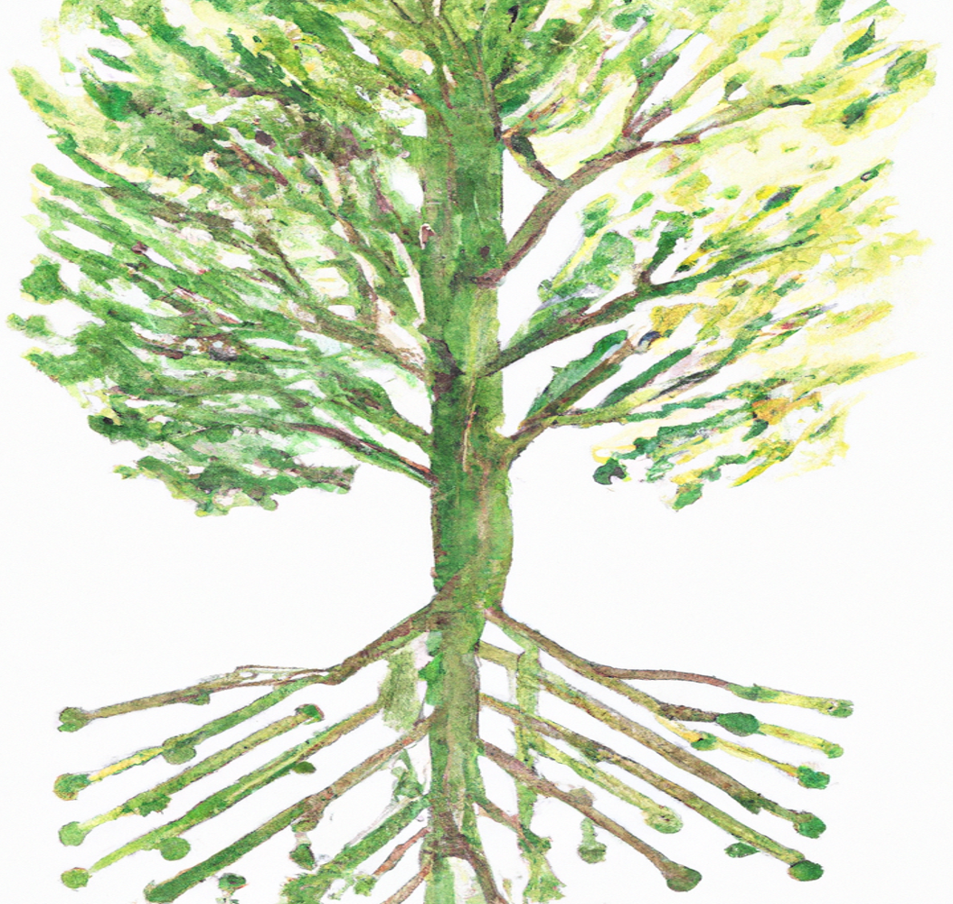 AI drawing of a tree