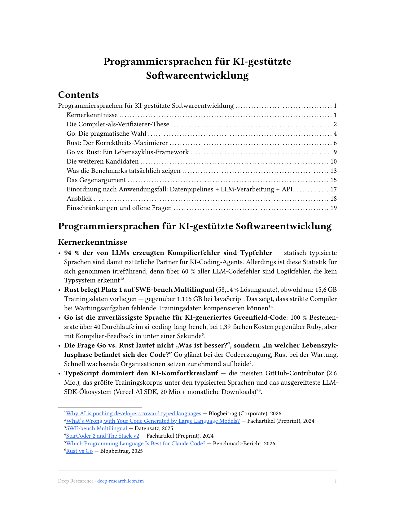 Programmiersprachen Report — Seite 1