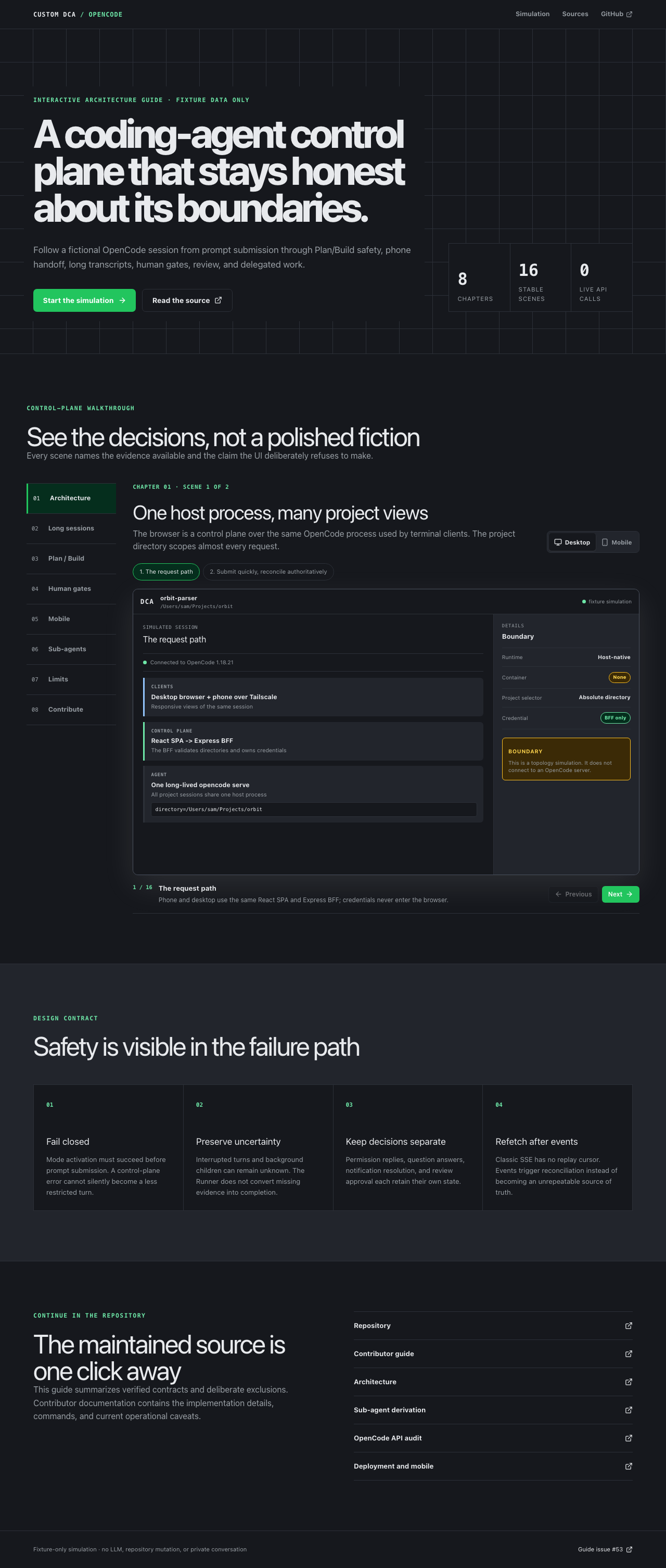 Full guide in dark mode on desktop