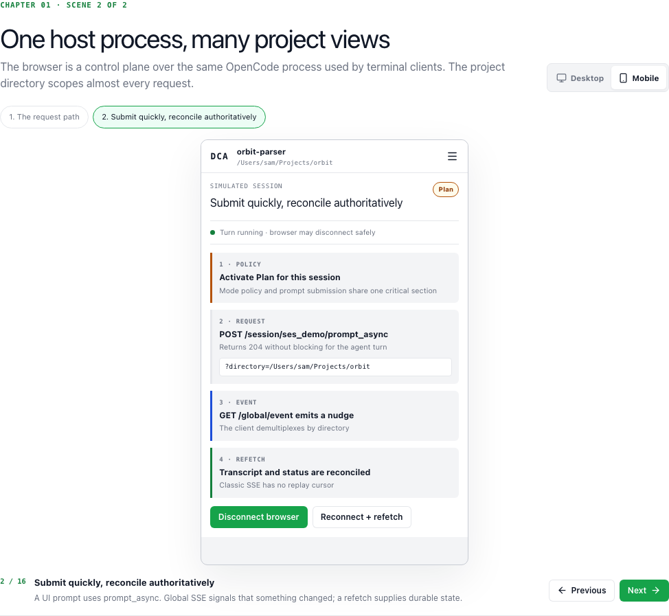 Async events desktop