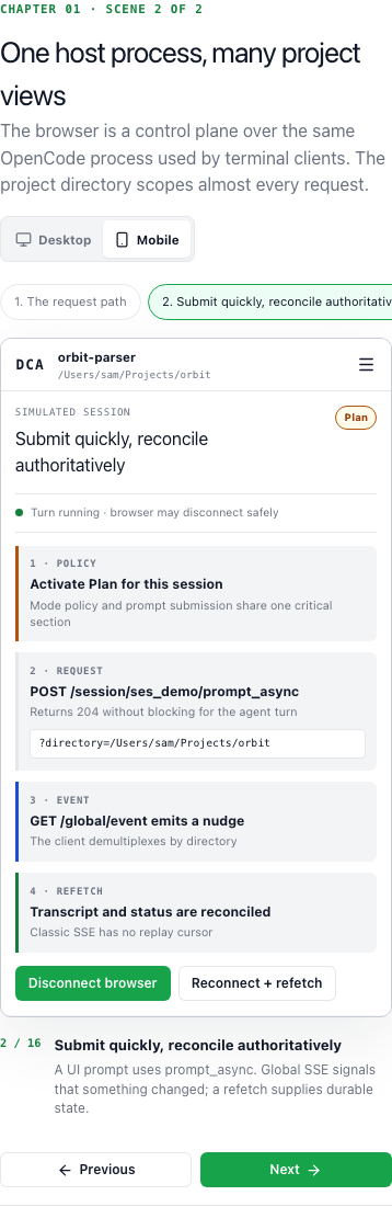 Async events mobile