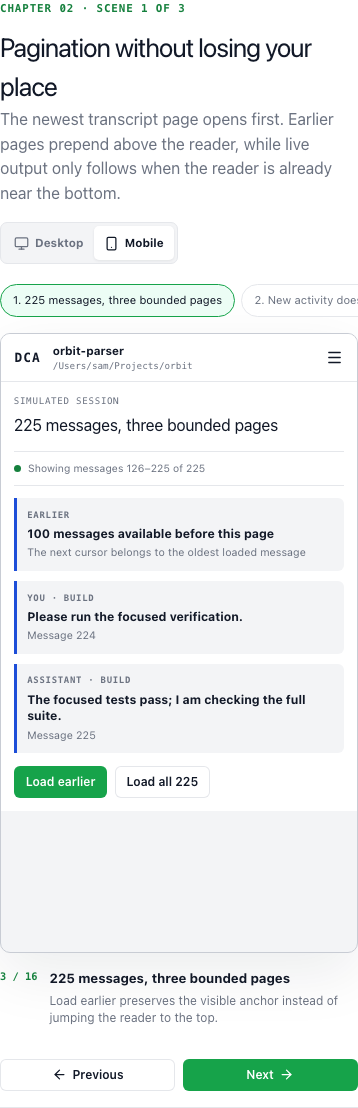 Pagination mobile