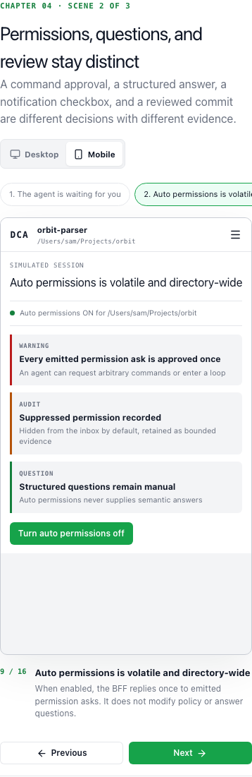 Auto permissions mobile