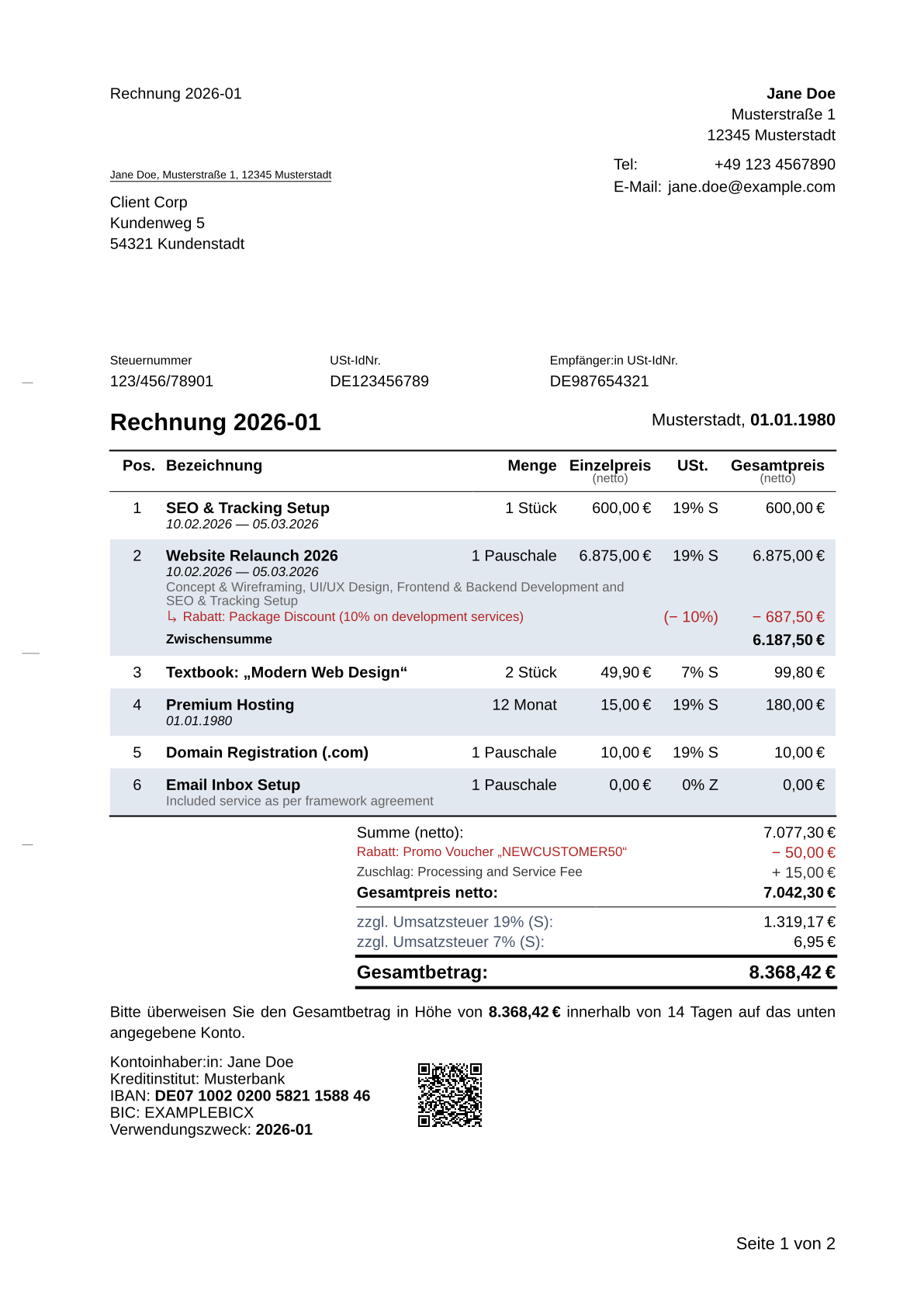 Example Invoice