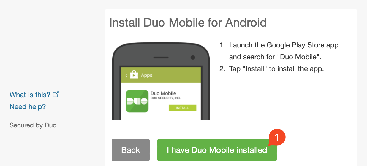 I have Duo Mobile installed