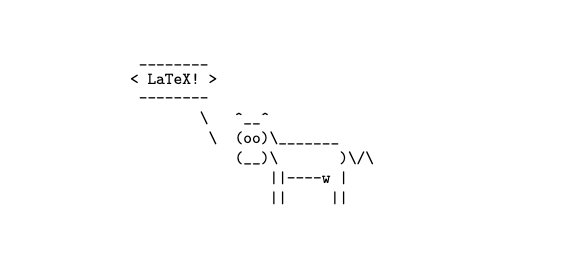 cowsay.tex PDF output