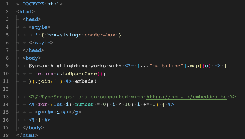 Syntax Highlighting Example
