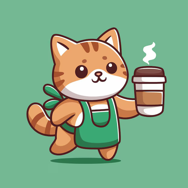 Coffio cat mascot