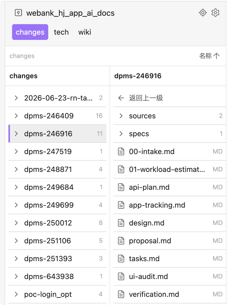 Top-level folders displayed as tags