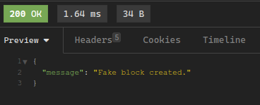 Create fake block