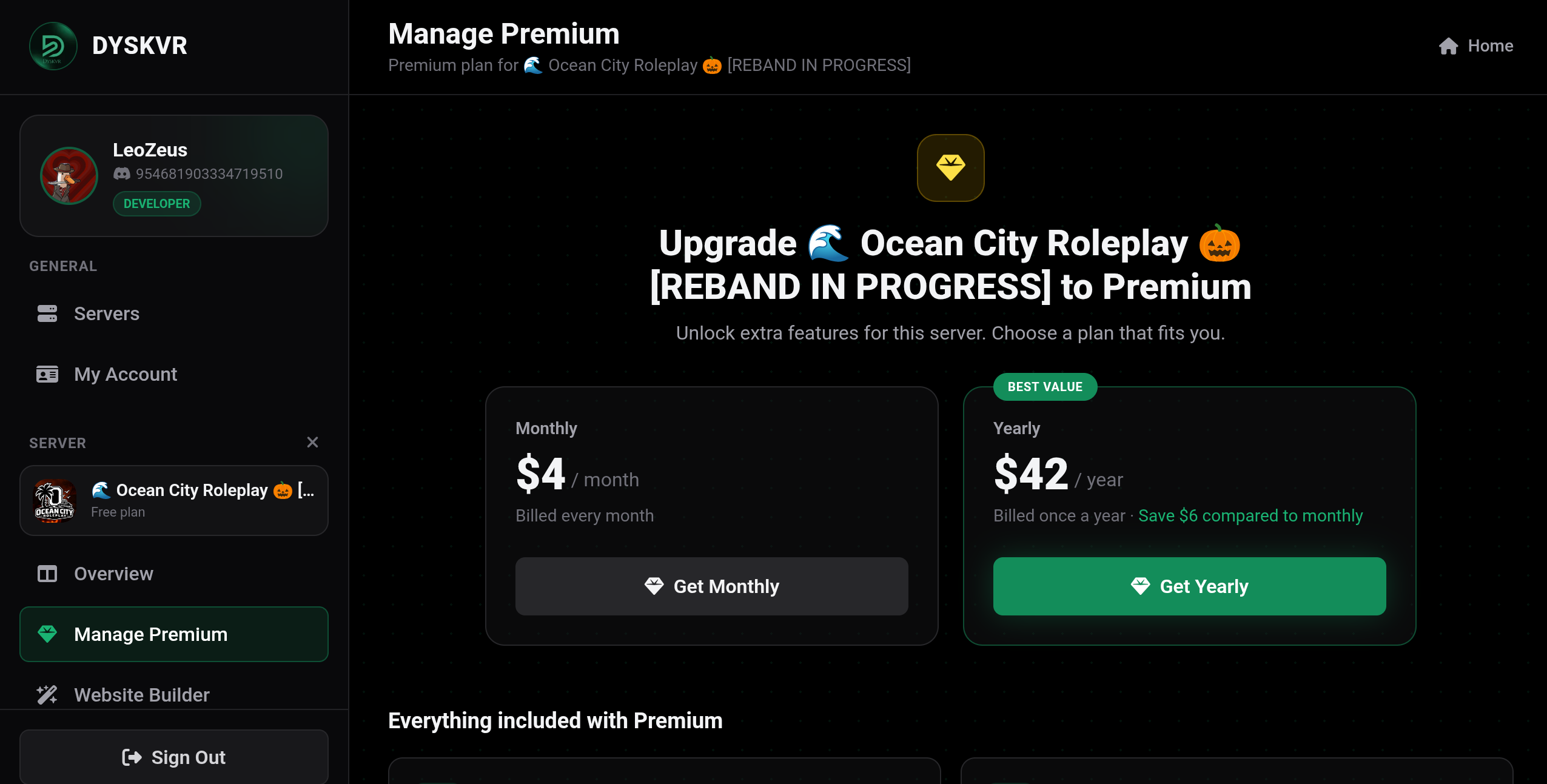 Premium Subscription