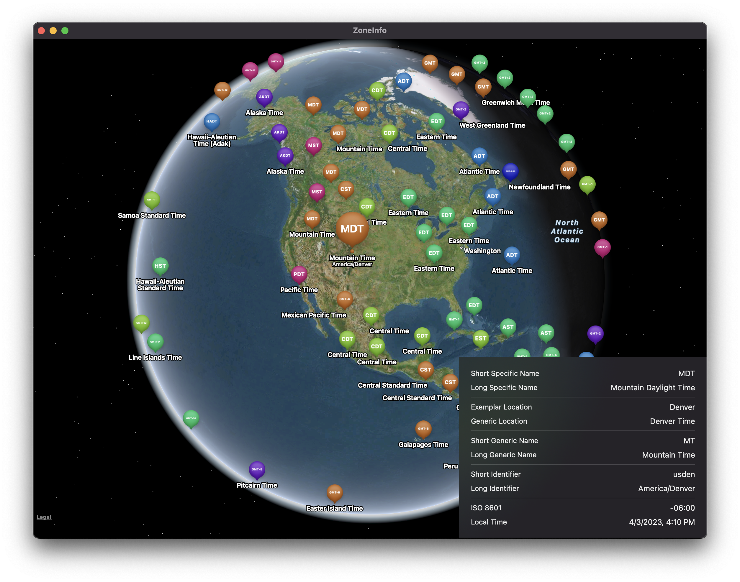 ZoneInfo on macOS