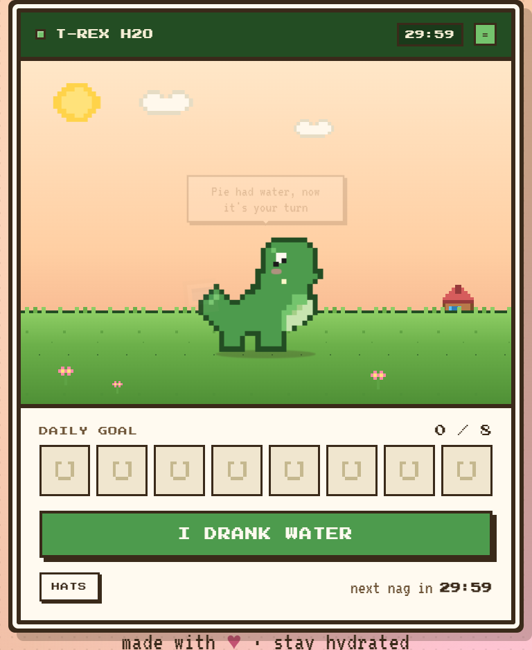 T-Rex H2O — reminder firing