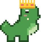 T-Rex wearing crown