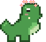 T-Rex wearing flower crown