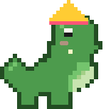 T-Rex wearing party hat