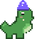 T-Rex wearing wizard hat