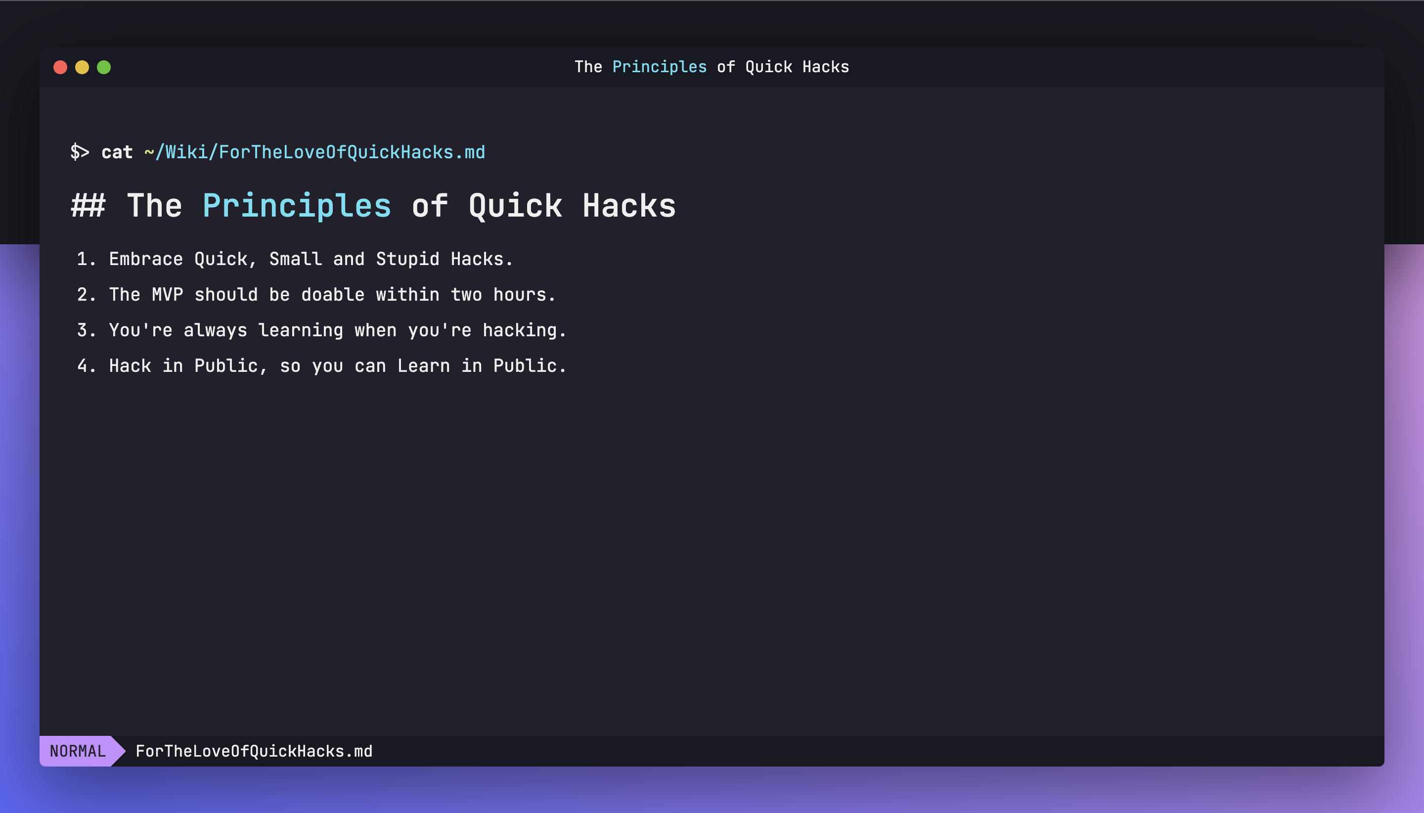 Terminal UI Screenshot