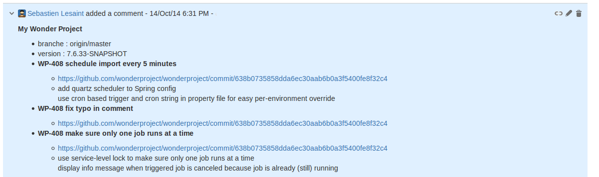 JIRA comment screenshot