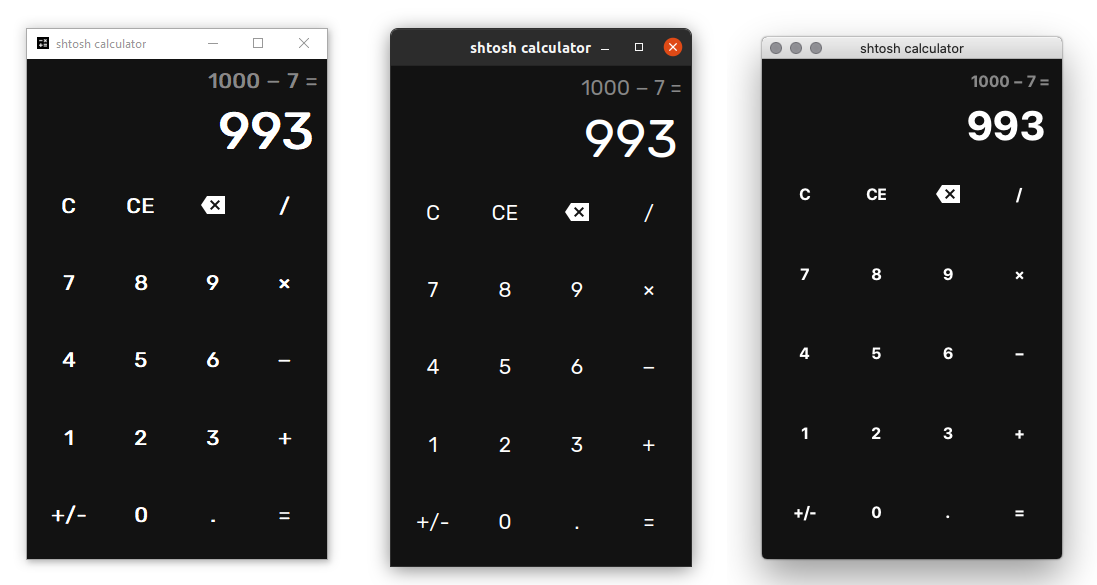 shtosh calculator