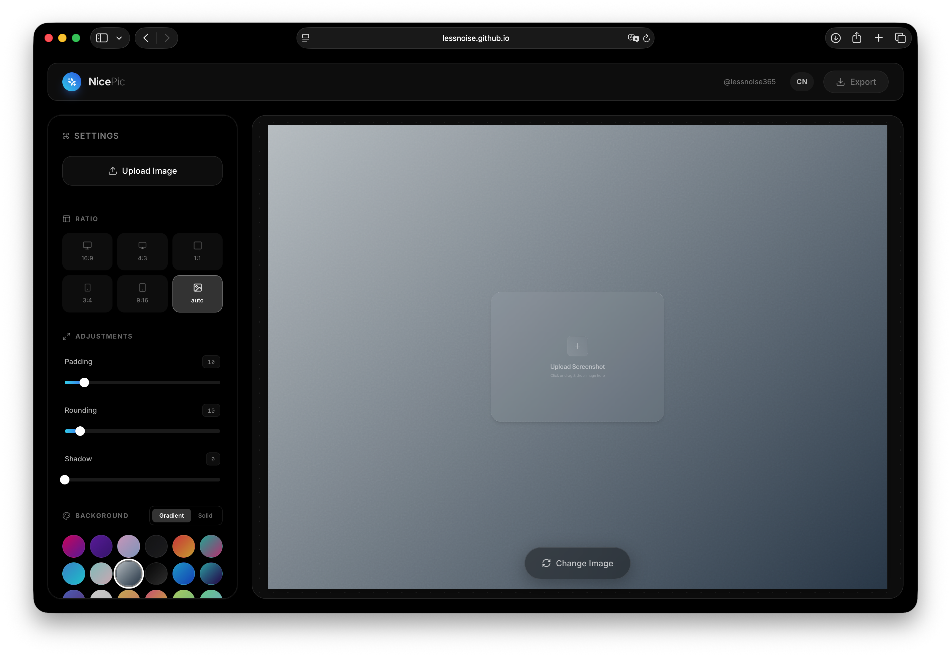 NicePic Banner - Screenshot beautification tool