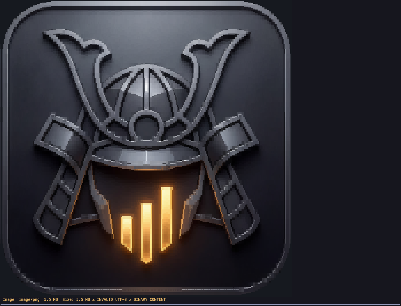 Libre Commander image preview rendered as character art via chafa