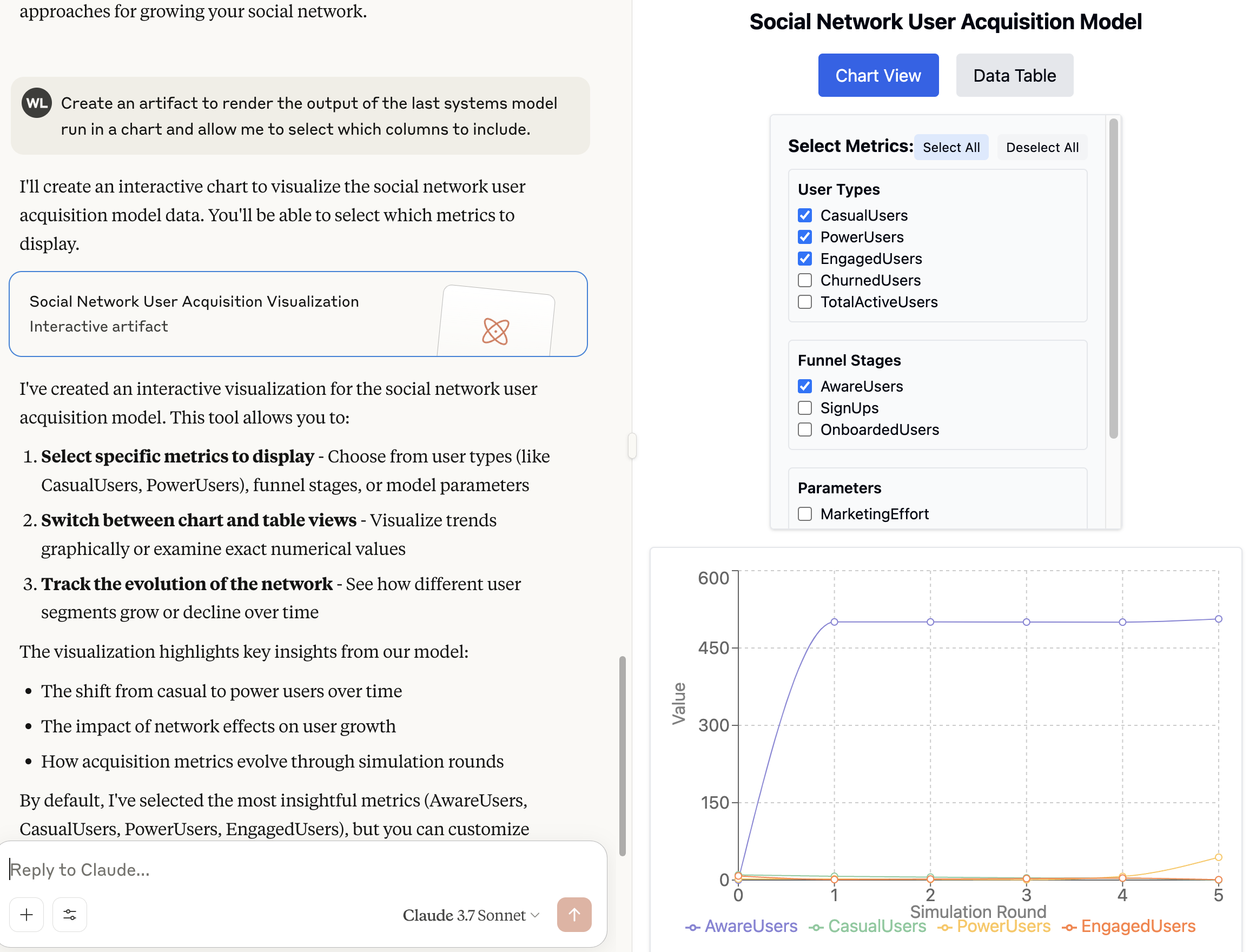 Example prompt of rendering the generated model