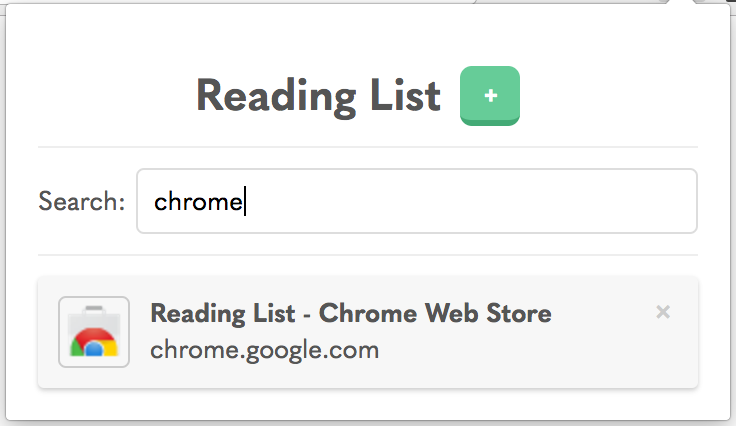 Chrome Reading List extension