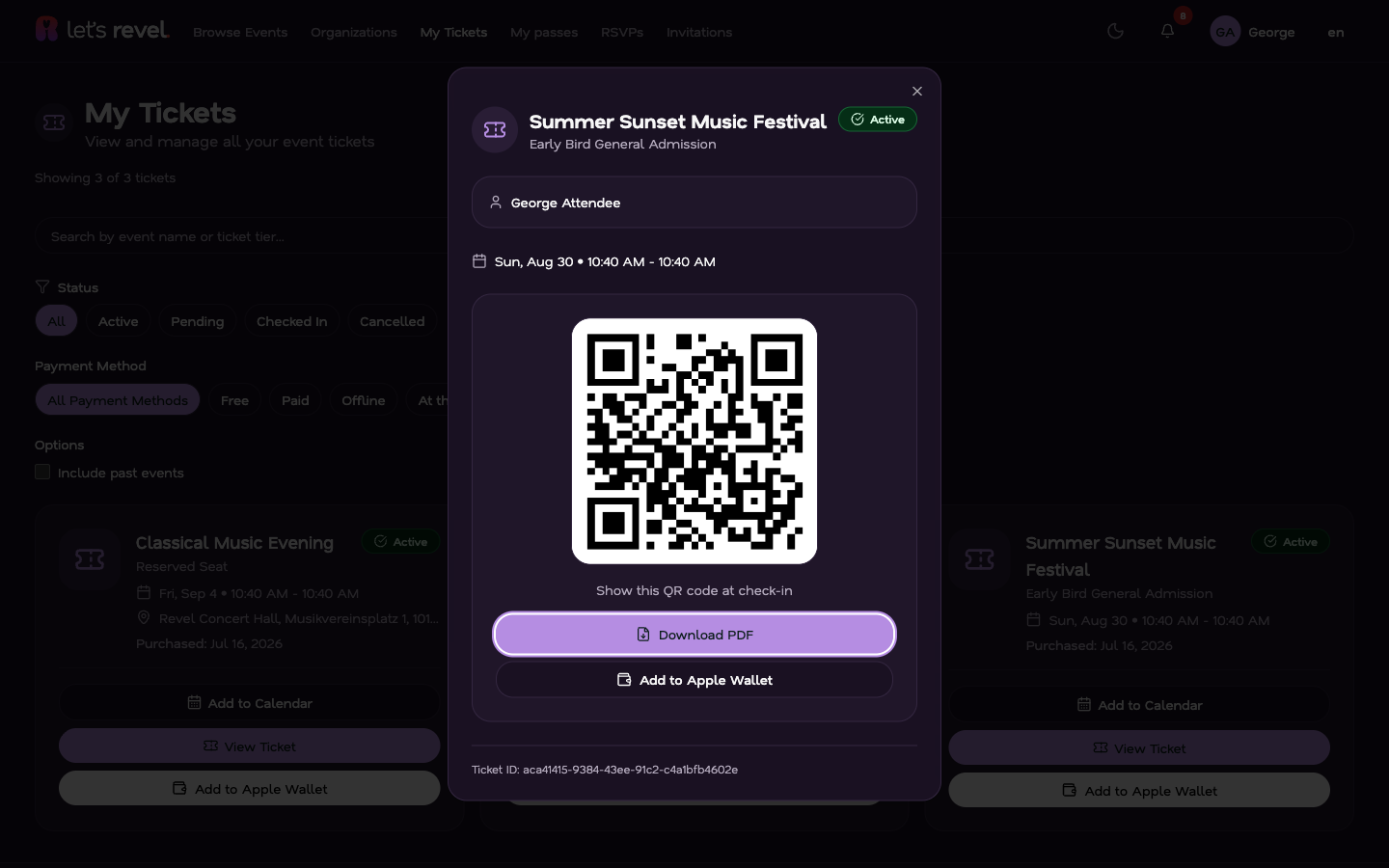 QR Ticket
