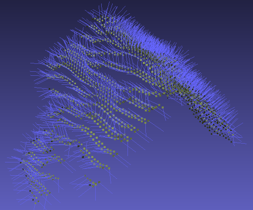 DSM converted into point cloud with normals