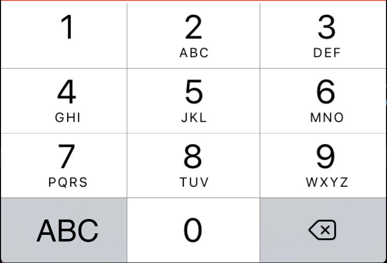 image showing a cellphone numeric pad with numbers from 1 to 9