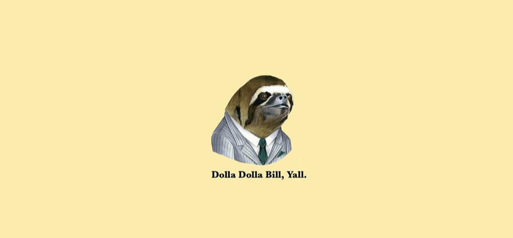 logo image. Sloth meme.