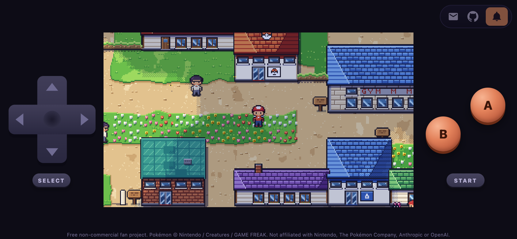 GBA-style controls in landscape