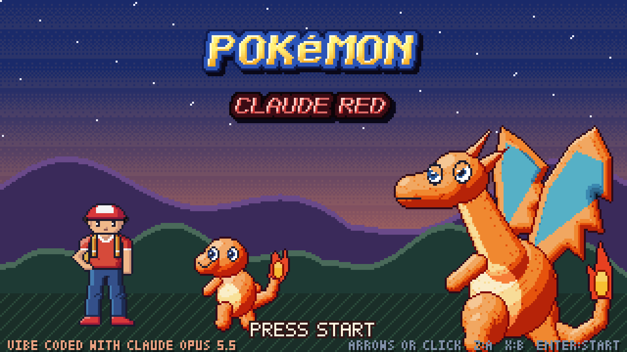 Pokémon Claude Red title screen
