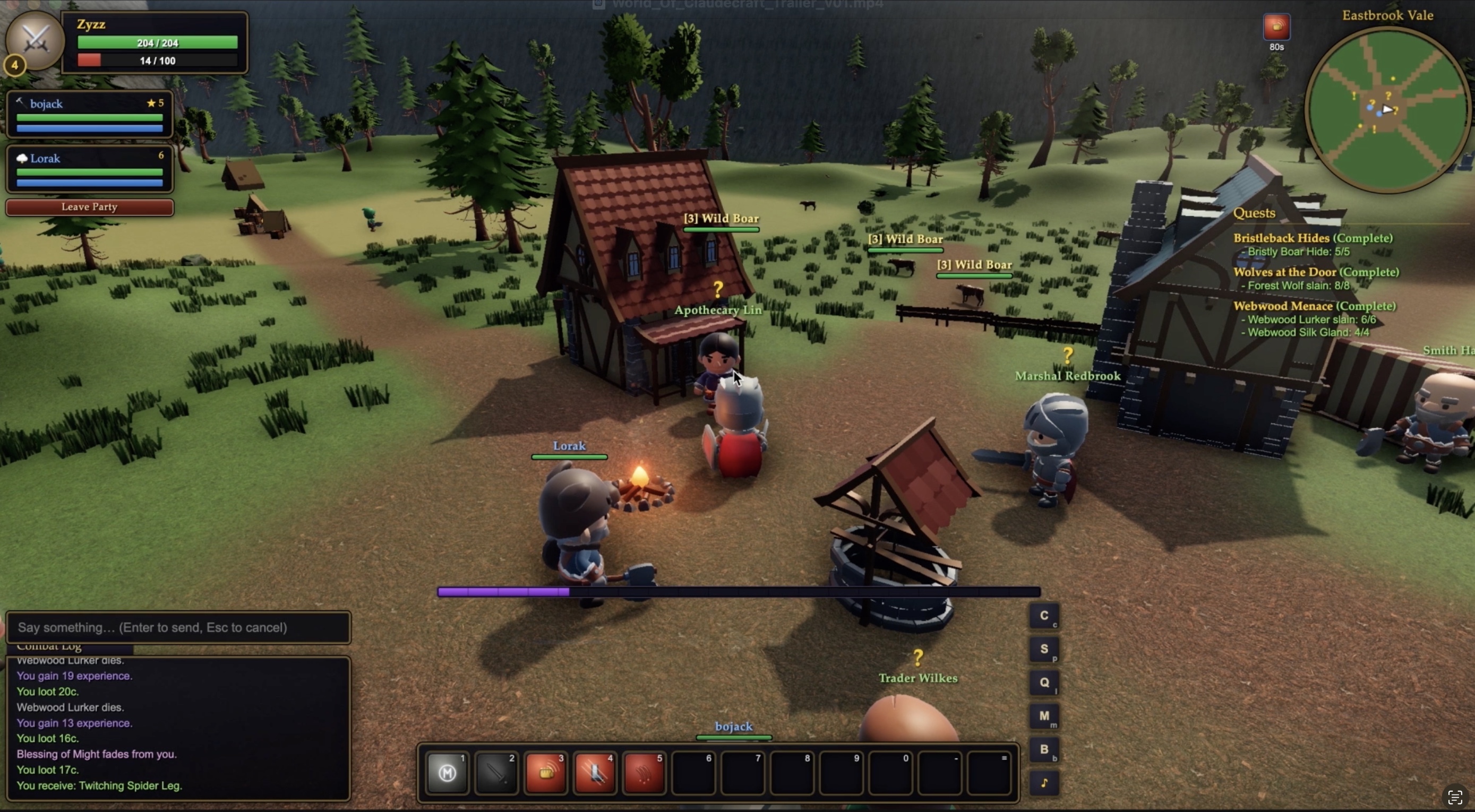Dusk at the Eastbrook campfire
