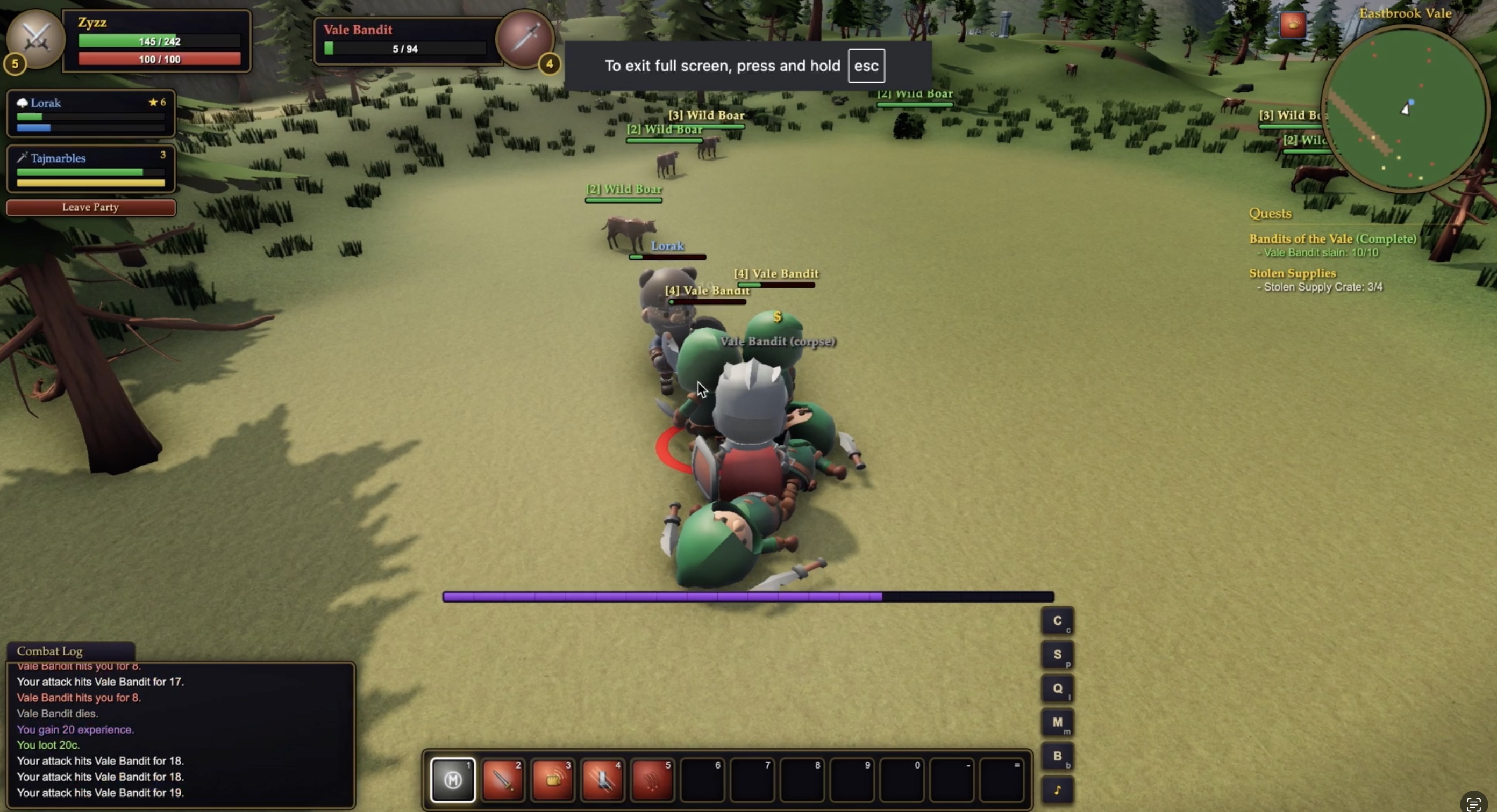 A brawl with Vale Bandits