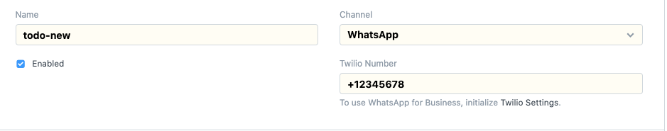 Twilio Whatsapp notification